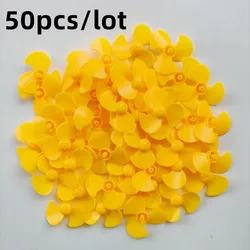 Micro DC Motor 2mm Shaft Propeller 3 Vanes 50mm Fan Shape for Fan Leaves Ship Model RC Boat DIY Airplane Science and Education