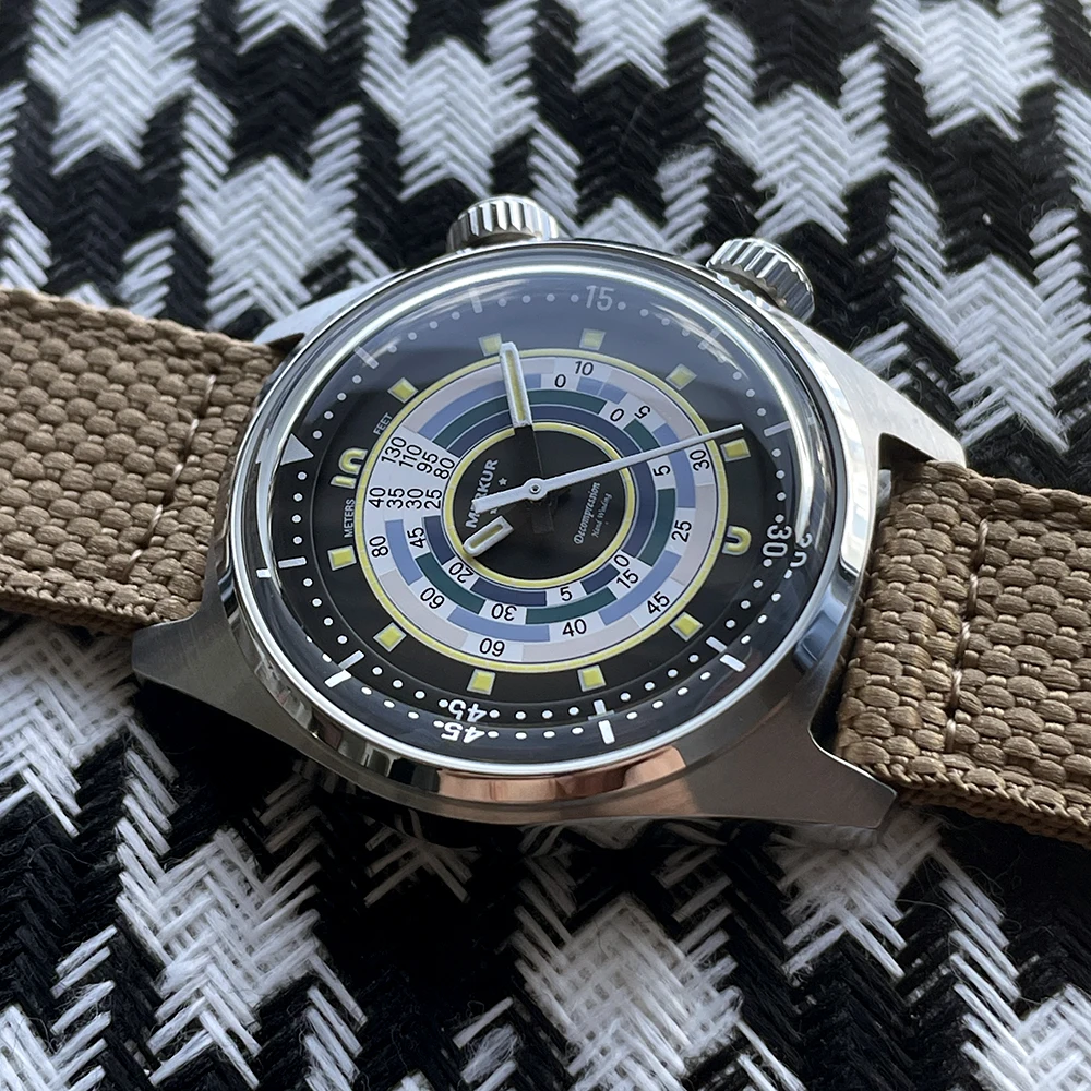 Pre-sale NEW Merkur Skin Diver Retro Luminous Sport Manual Mechanical Watch for Men Steel Military Watch Vintage 38mm