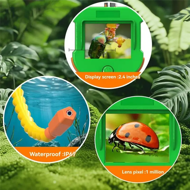 กล้อง BEDW สำหรับเด็กเพื่อการศึกษา STEM พร้อมไฟ LED สำหรับสังเกตการณ์ชีวิตใต้น้ำ ของเล่นกลางแจ้งสำหรับเด็กชายและเด็กหญิง ของขวัญวันเกิด