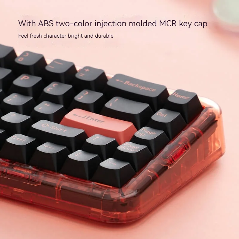 MelGeek Mojo68 Black Pigeon Customized Wireless Tri Mode Mechanical Keyboard Transparent Hot Swap Rgb Gaming Office Keyboard