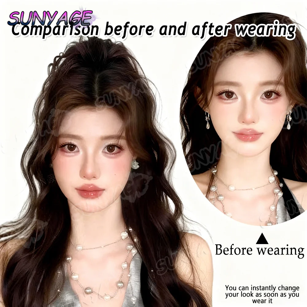 

Synthetic 16 Inch Ponytail Claw Clip Ponytail Extensions Short Curly Ponytail Ladies Black Brown Blonde Hair Clip for Women