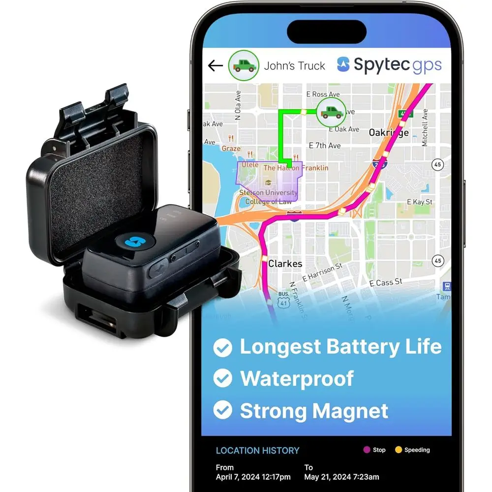 

GPS-трекер Spytec Atlas для транспортных средств и детей | До 14-дневного срока службы батареи | Водонепроницаемый магнитный чехол, геозонация, портативный настоящий T