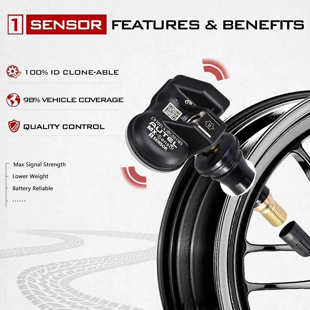 4/8PC Autel MX Sensor Rubber 433MHZ+315 MHZ 2in1Mx-Sensor TPMS Tire Repair Tool Automotive Accessory For MaxiTPMS TS501 TS508