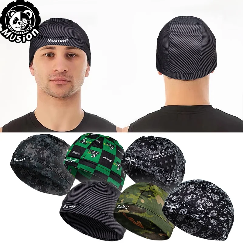Kask motocyklowy wewnętrzna czapka oryginalny projekt pokrowiec na główkę czapka typu Beanie pochłaniających pot czapka sportowa o wysokiej rozciągliwości