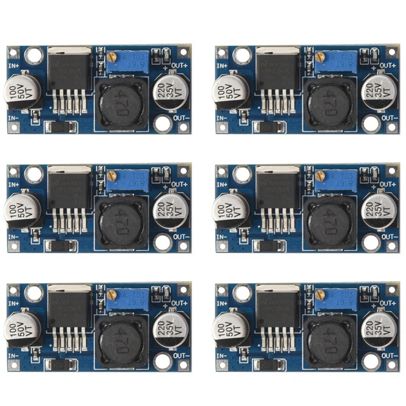 60 Pack LM2596 DC To DC Buck Converter 3.0-40V To 1.5-35V Power Supply Step Down Module (6 Pack)