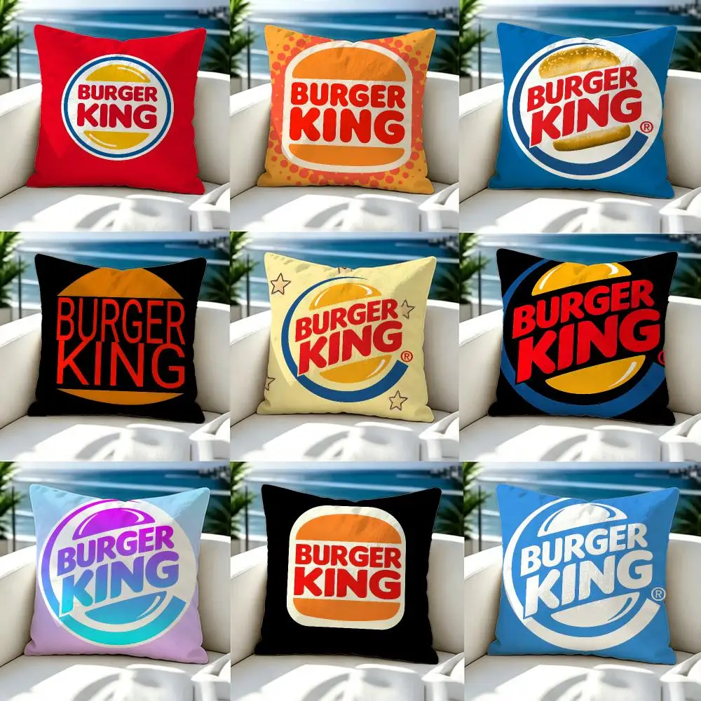 Brand Burger King Cushion Cover Premium Skin‑Friendly Short Plush Pillow Cover, Airy Casual Cushion for Hotel Homestay