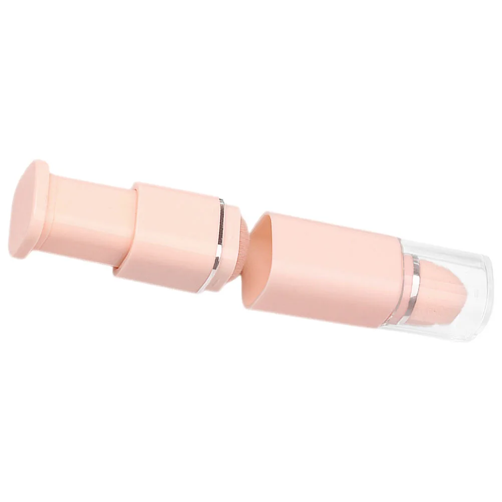 Brocha de maquillaje retráctil portátil 2 en 1, colorete facial, base, brocha para polvos sueltos para uso en viajes, maquillaje retráctil