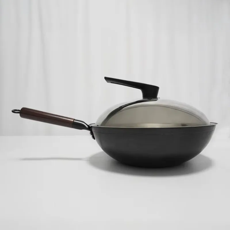 iron pan uncoated healthy and environmentally friendly fish scale bottom multi-size 30cm-36cm anti-rust cookware