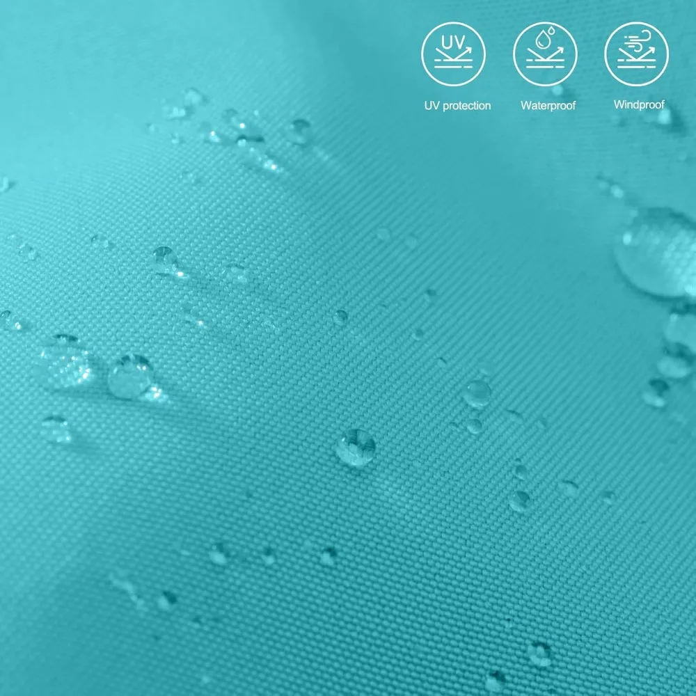 9ft Turquoise Patio Umbrella with 8 Ribs for Outdoor Table Market, Durable and Stylish