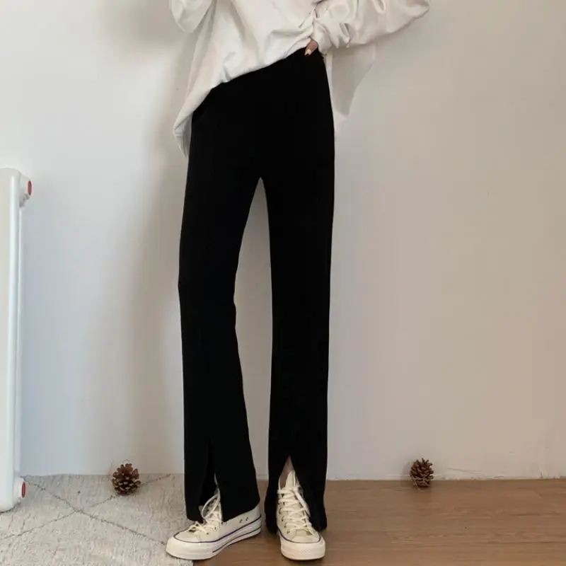 S-5XL Pants Women Spring Trouser High Waisted Black Office Chic Elegant Casual All-match Colleges Simple Harajuku Full Length