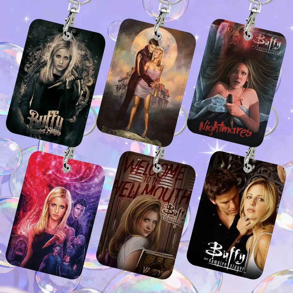 

BUFFY THE VAMPIRE SLAYER 1 Card Holder, Leather Card Storage Box, Key Chain, Access Tag Holder, ID Card Holder, Key Chain
