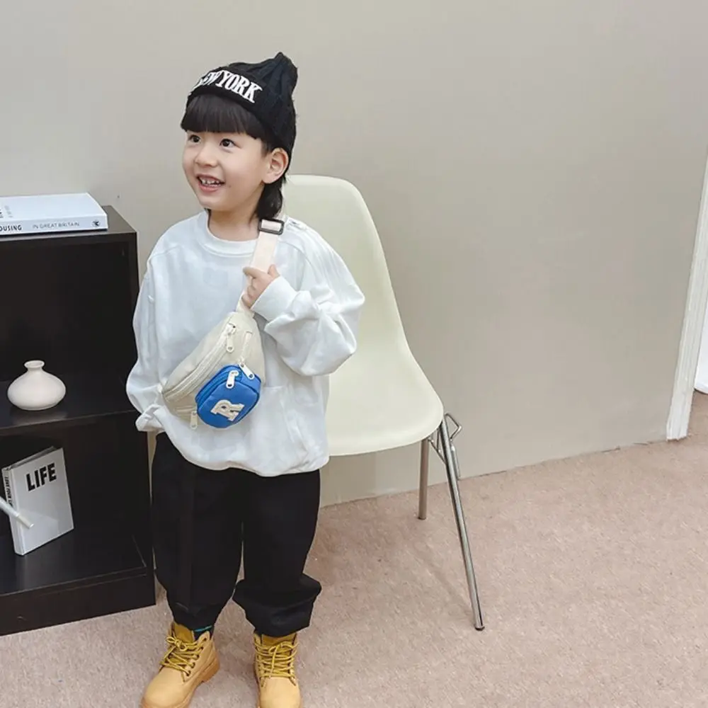 حقيبة أطفال قماشية عصرية ذات سعة كبيرة متعددة الطبقات حقيبة كروس خفيفة الوزن حقيبة صدر للرجال #4