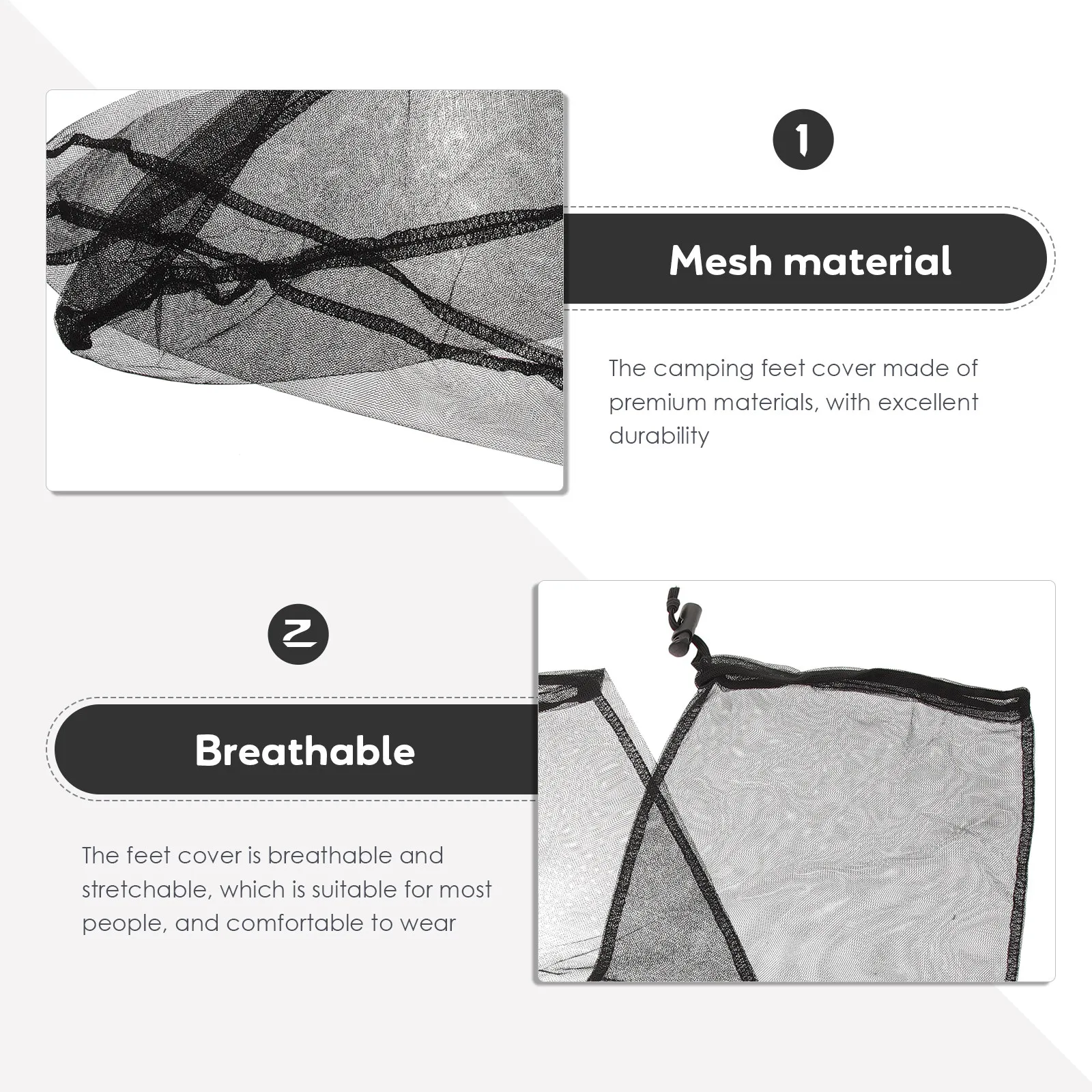 

1 пара защитных дышащих носков для кемпинга в джунглях, устойчивых к укусам, для рыбалки и ландшафтных работ