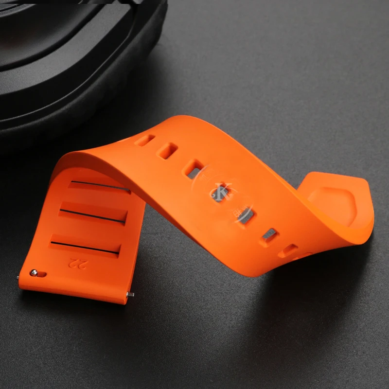 Gumowy pasek do zegarka fluoru 20mm 22mm do Breitling bransoletka adaptacja paska do każda marka zegarków nurkowych