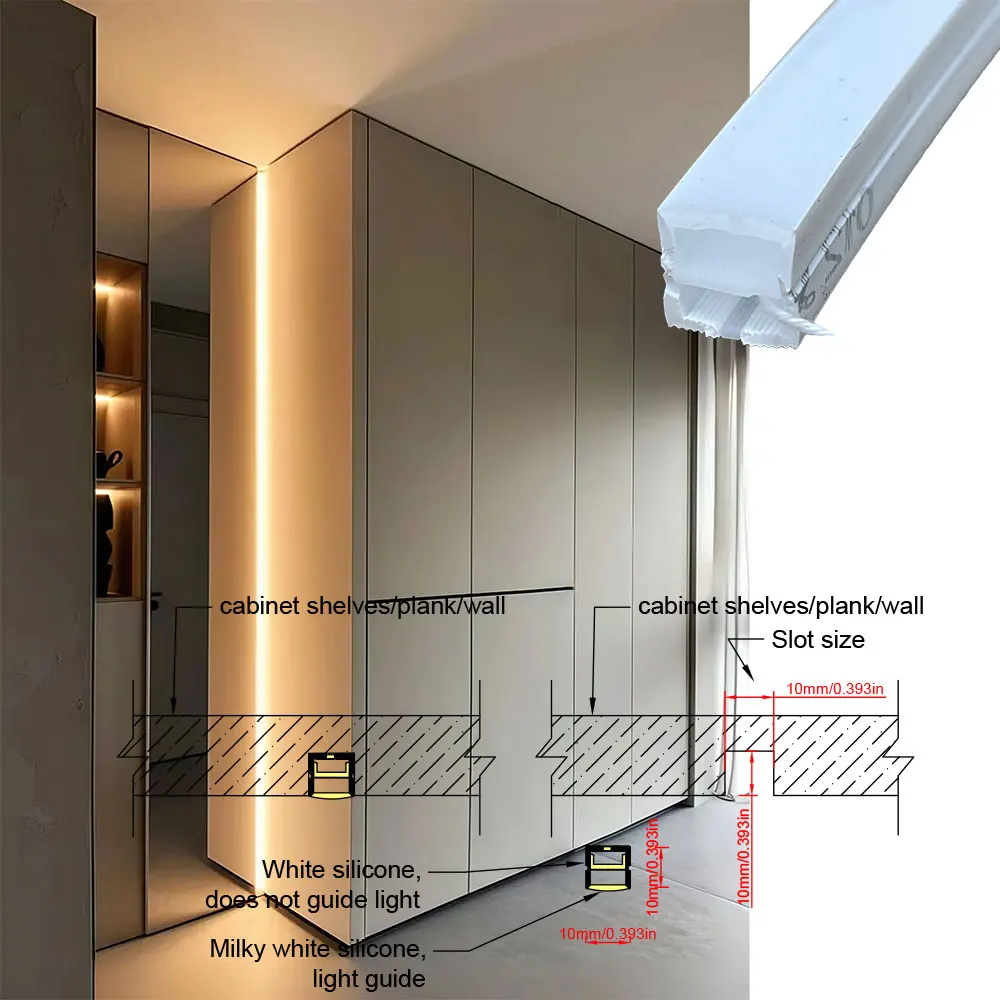 1-5 m/sztuka elastyczna neonowa rura silikonowa obudowa z profilem LED wbudowana wodoodporna taśma IP67 dekoracja zewnętrzna taśma liniowa kran