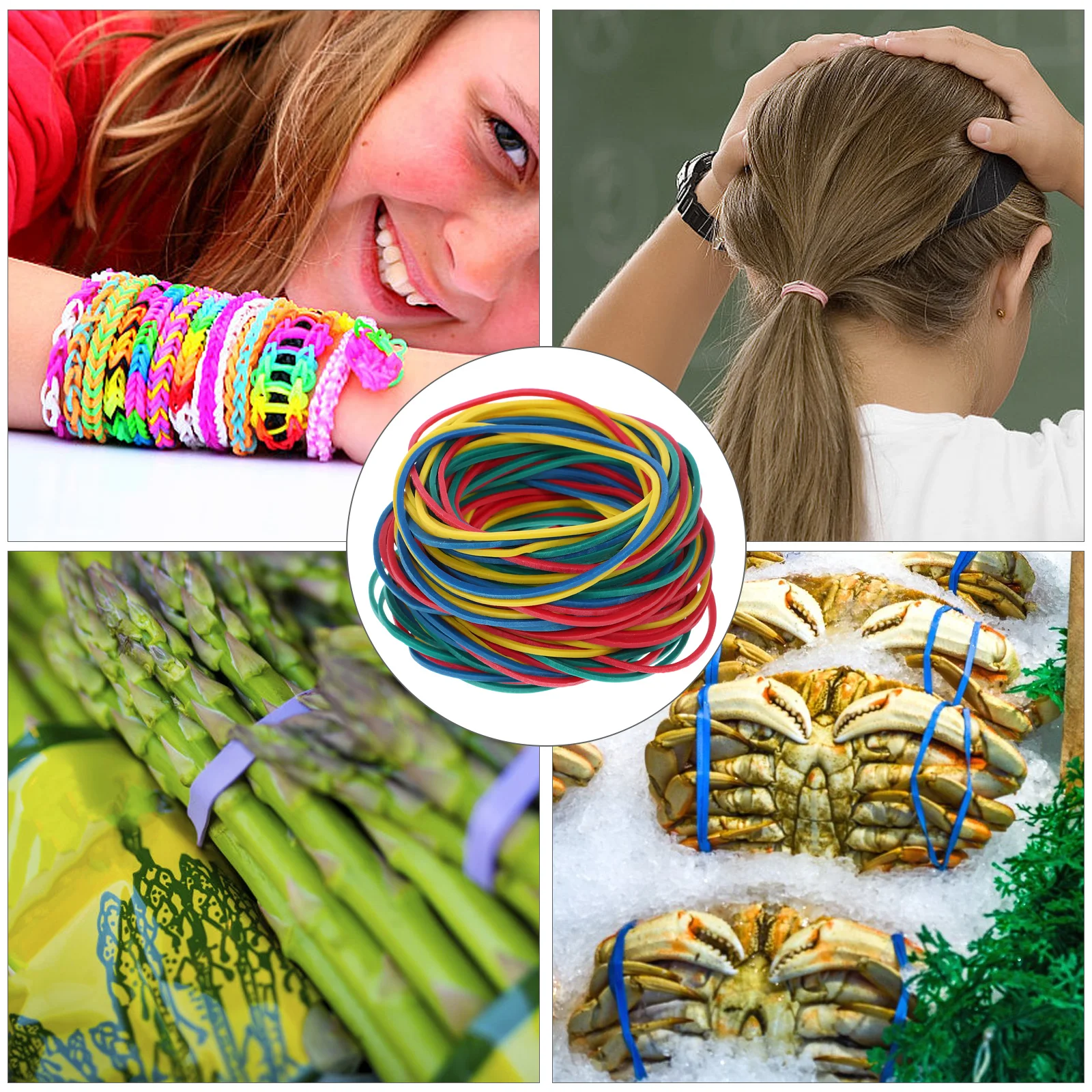 Colorful Rubber Bands Heavy Duty Elastic Cord For Home Office Supplies Binding Rubber Rings Thickened Small Elastic Bands