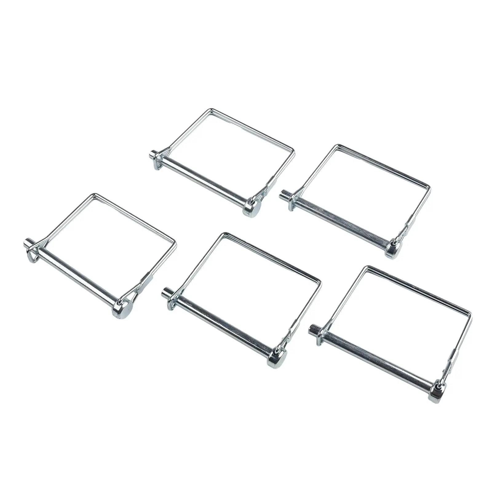 Trailer Coupler Safety Pin Lock Silver 6mm Diameter 70mm For Trailer Jack Pin Square Shape Towing Hitch Pin Lock