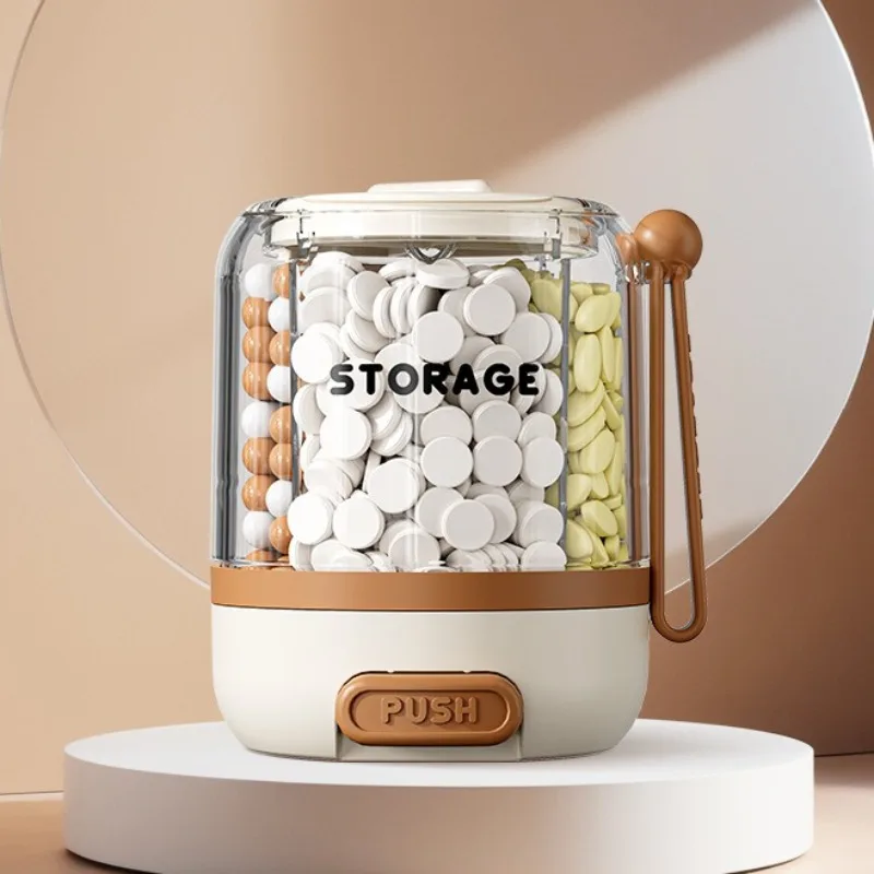 

Press-Type Seven-Day Medicine Dispensing Box Three Meals a Day Medicine Dispensing Circular Compartments Portable Medicine Box