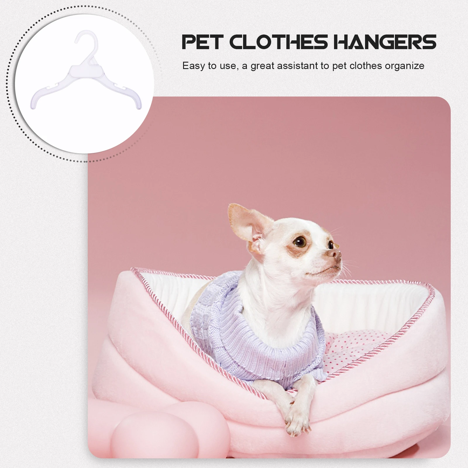 

10pcs Pet Clothes Hangers Lightweight Dog Coat Hanger s Supplies Apparel Non Slip Keep Neat ganized Gifts