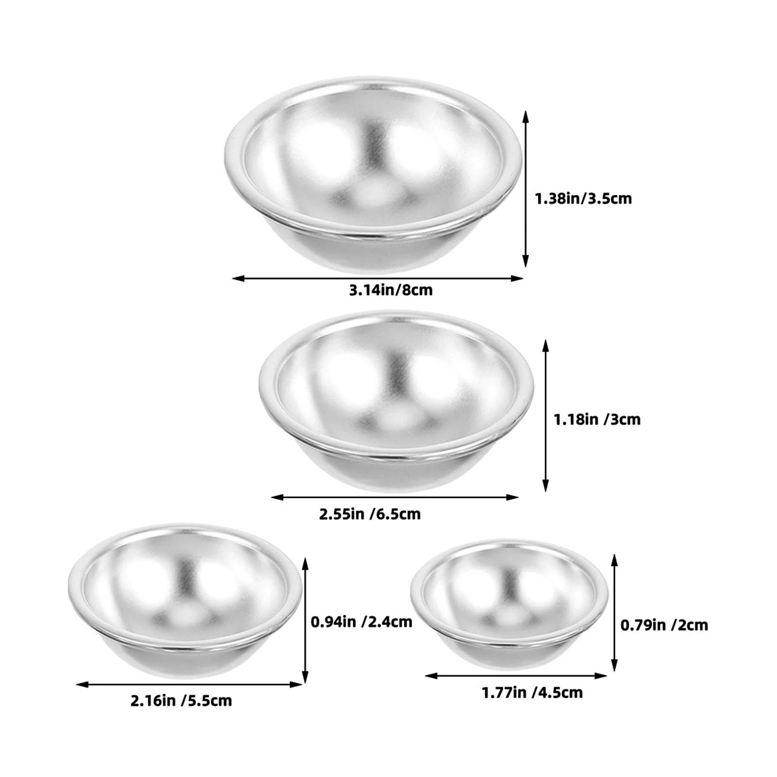 4 Pairs Bath Salt Ball Mold Dome Cake Pan Moon Hemisphere Pans Half Baking Soccer Balls Heart Shaped Sponge Child