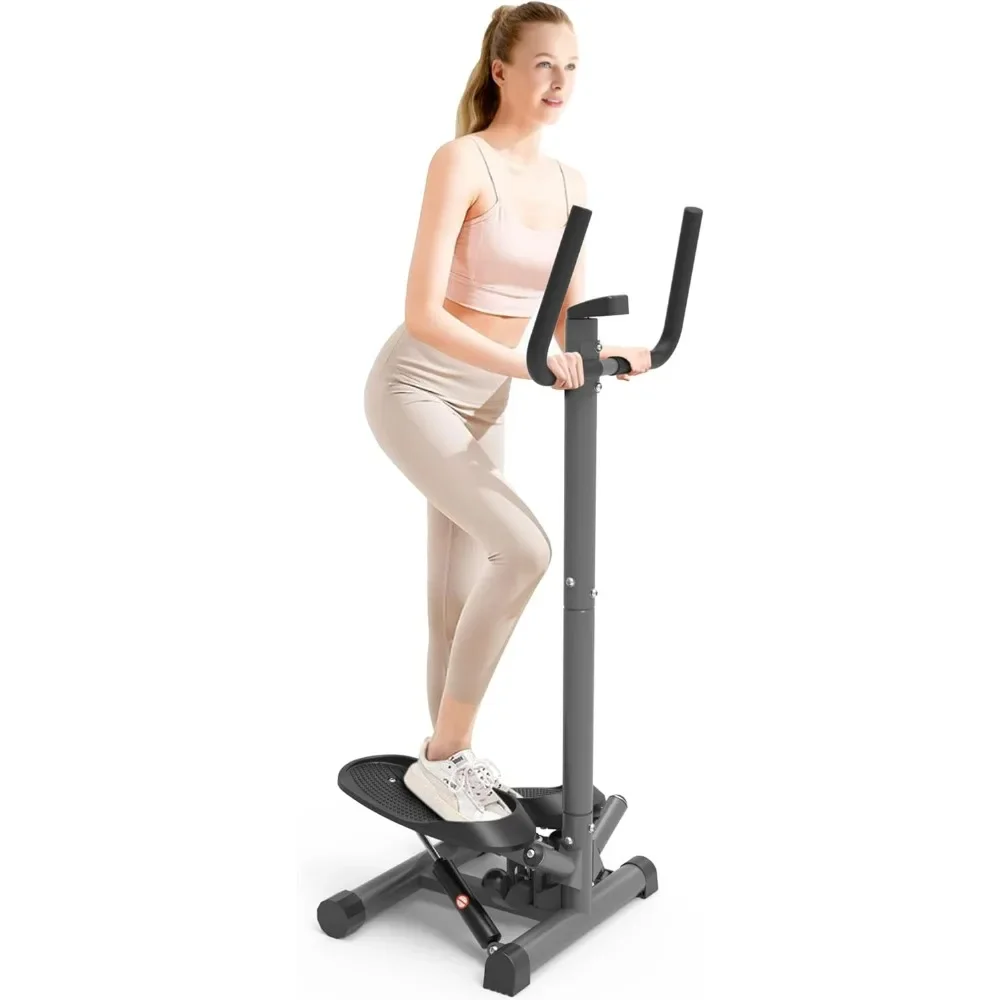 

Steppers Premium Portable Twist Stair Stepper Adjustable Resistance, Twisting Step Fitness Machine with Bands and LCD Monitor