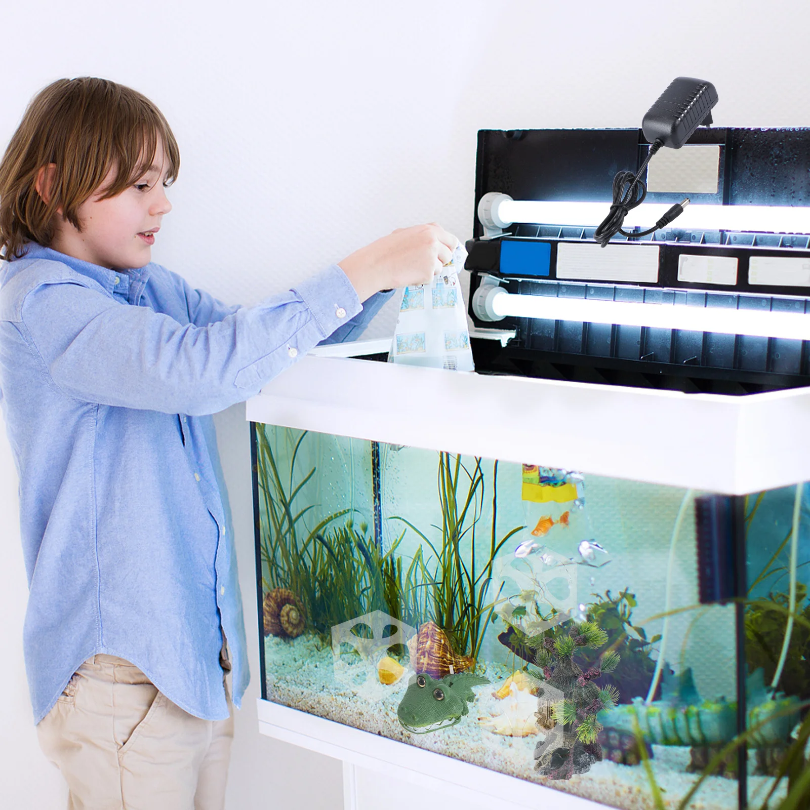 

LED Power Adapter Ac110-240V DC12V 2a Switching Power Supply for Aquarium Fish Tank LED Lights Easy Installation Efficient