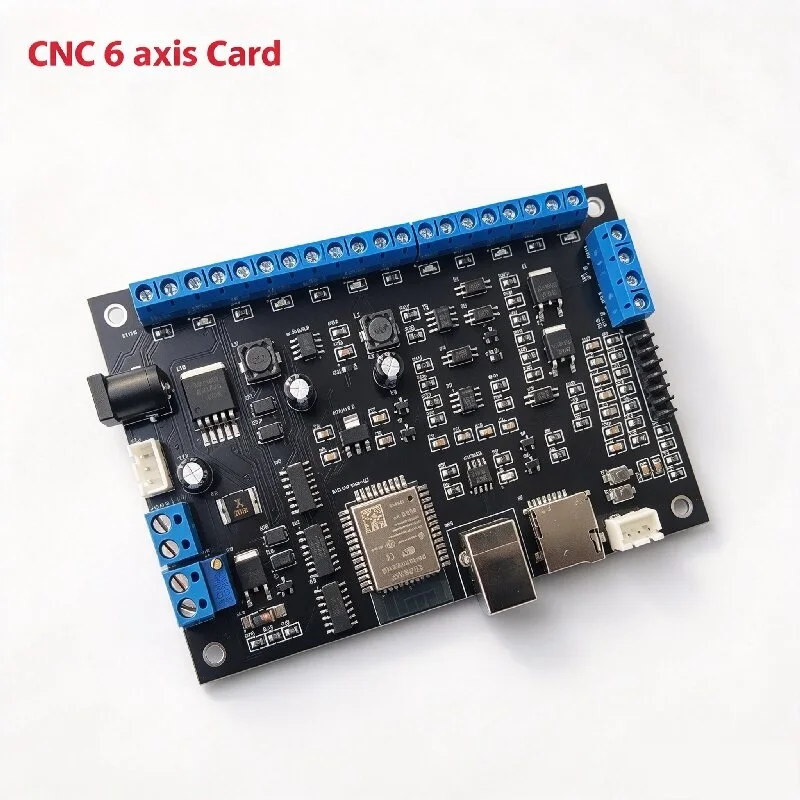 6 Axis Breakout Board Control Panel USB Motion Card ESP32 WiFi 32bit CPU Similar Mach3 Router Controller DIY Parts