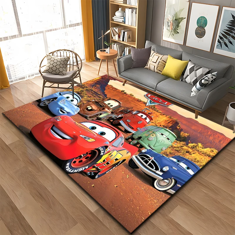 

Disney Racing Cars Pattern Large Area Rug 3D Carpet for Living Room Kids Bedroom Sofa Doormat Home Decor Children Floor Mat Gift