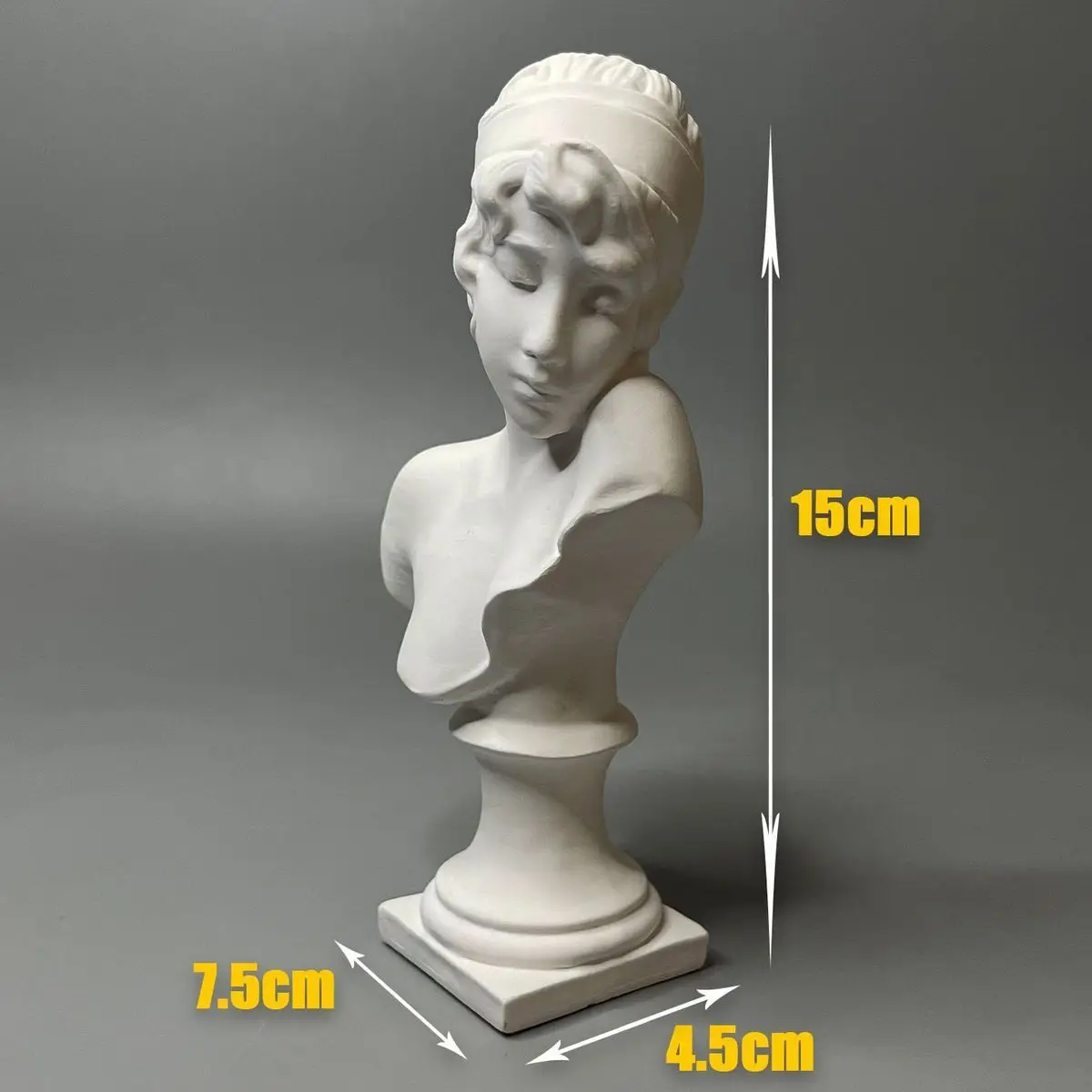 Greek Sappho Bust Statue Resin Plaster Sculpture Head Figurine for Home Decor Living Room Shelf Aesthetic Art Sketching Ornament view 6