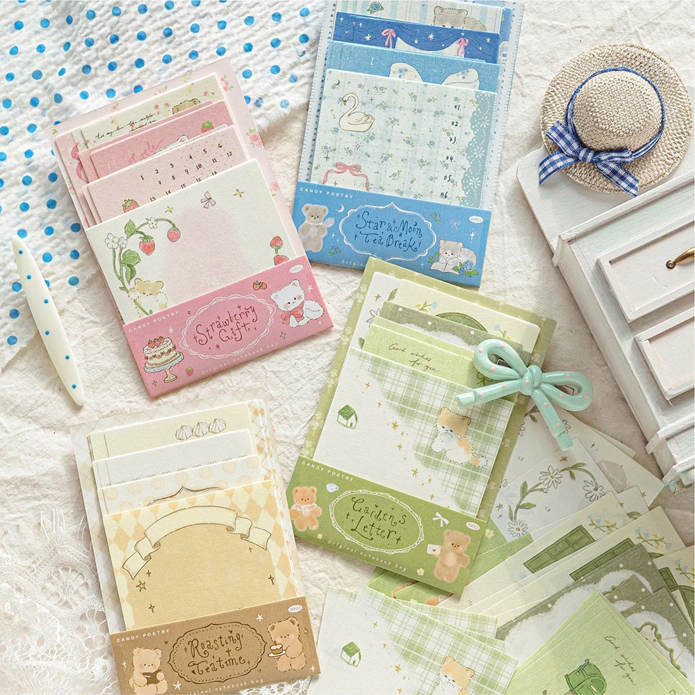 Combination note, cute fairy tale style student message note memo, can be used as decorative material paper