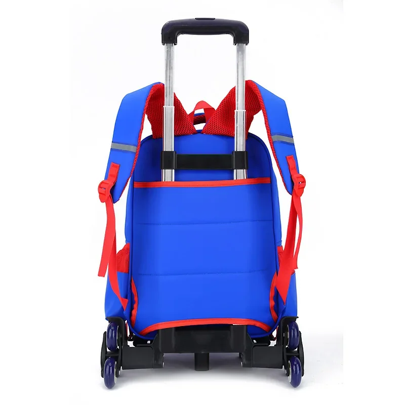 Disney 2 In 1 Trolley Backpack with Wheels Bag Spiderman Large Capacity Waterproof Suitcase Bag Can Climb Stairs Travel Bag