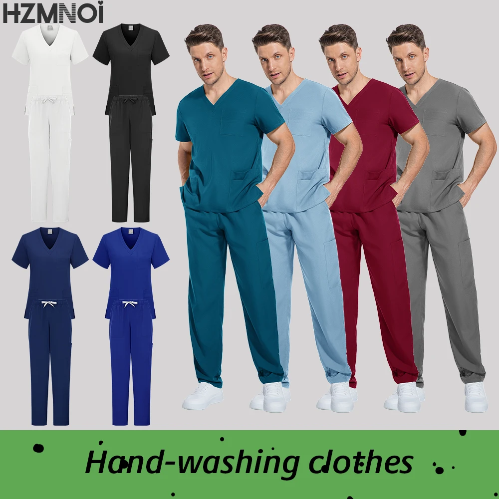 

Wholesale Scurbs Uniforms Medical Scrub Unisex Uniform Spa Beauty Salon Medical Uniform Women Scrubs Set Work Clothes Pants Sets