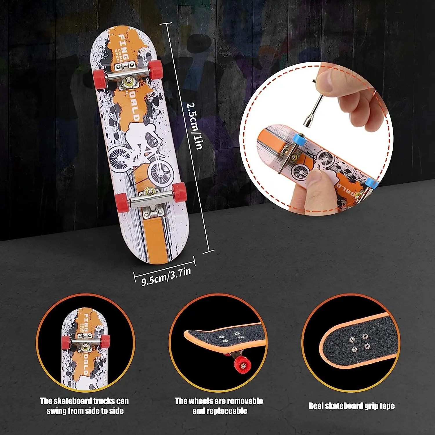 6-in-1 Finger Skateboards DIY Skate Park Rampe Teile für Tech Deck Szene Veranstaltungsort Kombination Set für Kinder Indoor Home Spielzeug
