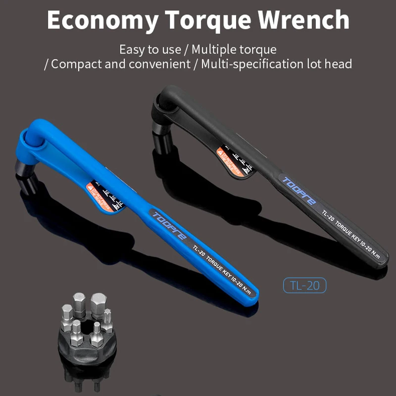 TOOPRE Bicycle Portable Torque Wrench Inner Hexagon Set 10-20NM High Precision Torque Tool Set Bicycle Accessories