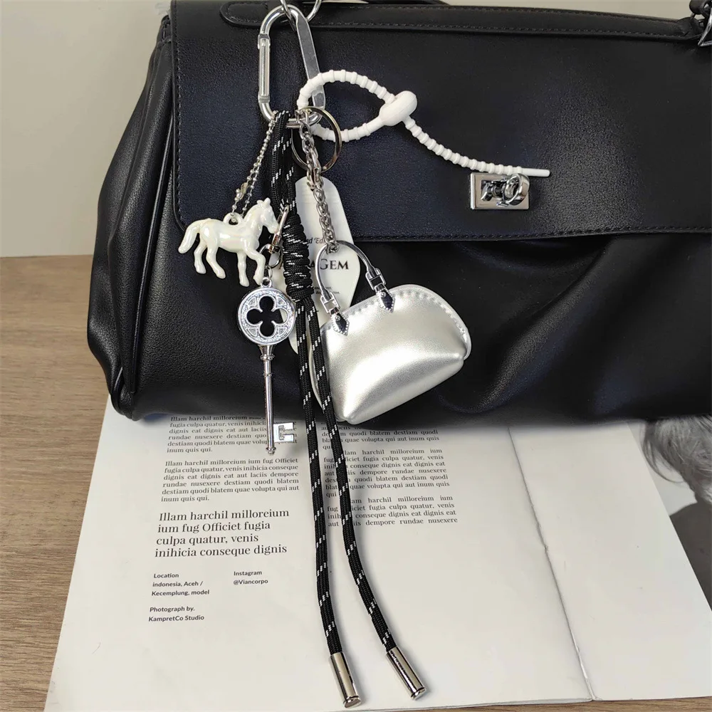 New Cartoon Various Style Bag Pendant Keychain Simple Pony Money Bags Chip For Women Man Luxury Fashion Bag Accessories Gift