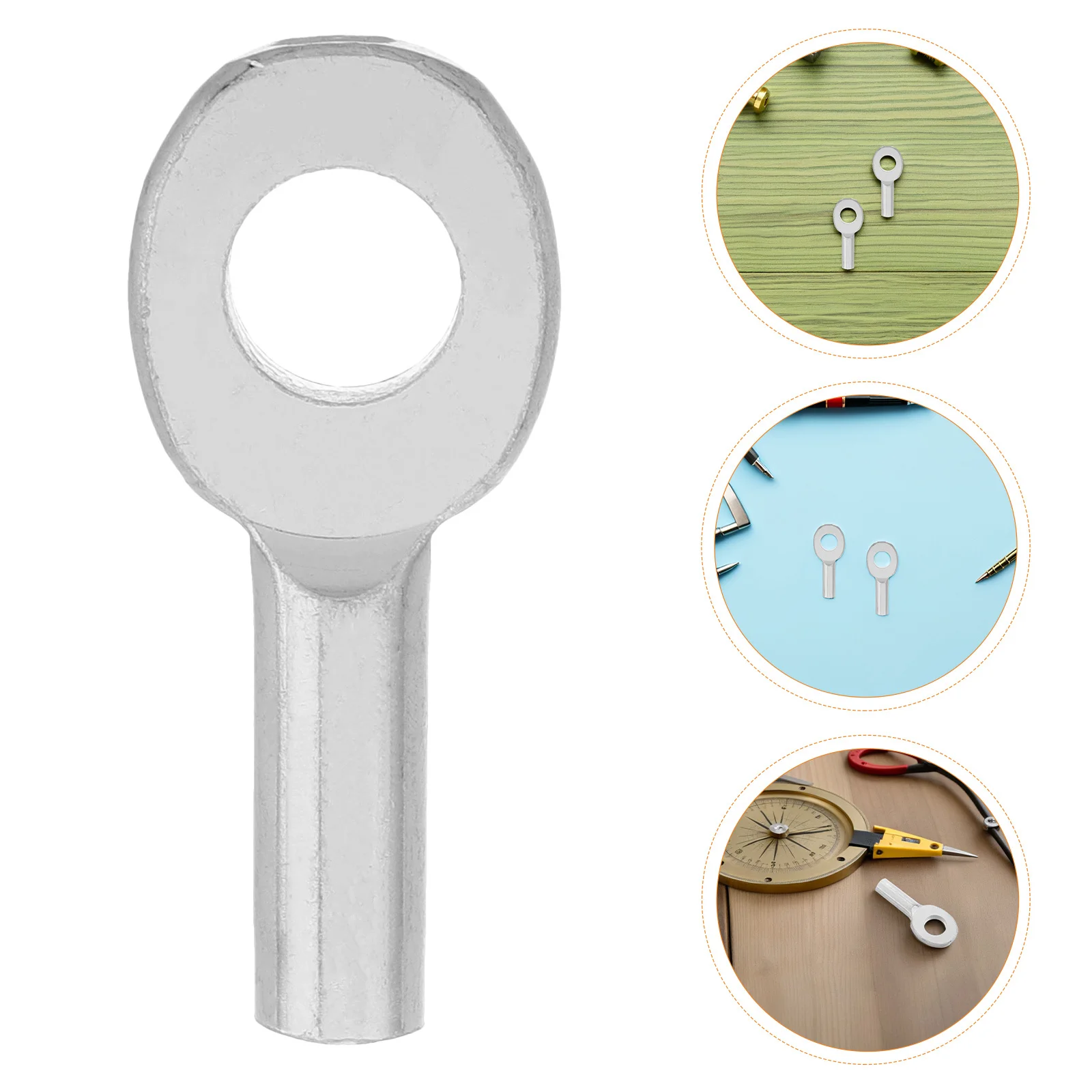 

8pcs Fitness Equipment Connection Parts Wire Rope Terminal Connector For Gym Machine Eyelet Replacement Cable Thimble Interface