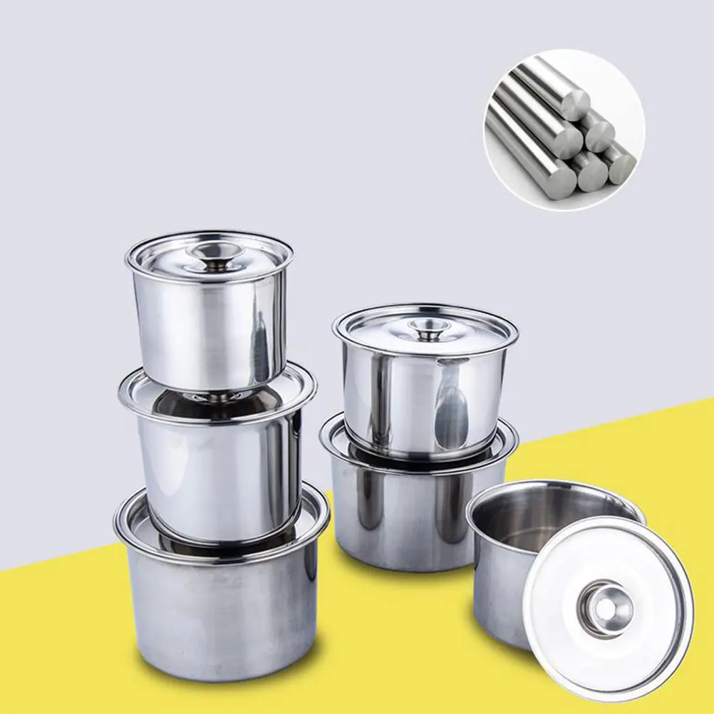 

8 Pcs Stainless Steel Seasoning Jar Lid for Saucepan Lard Can Easy Clean Moisture Proof Explosion Proof Kitchen Supply Essential