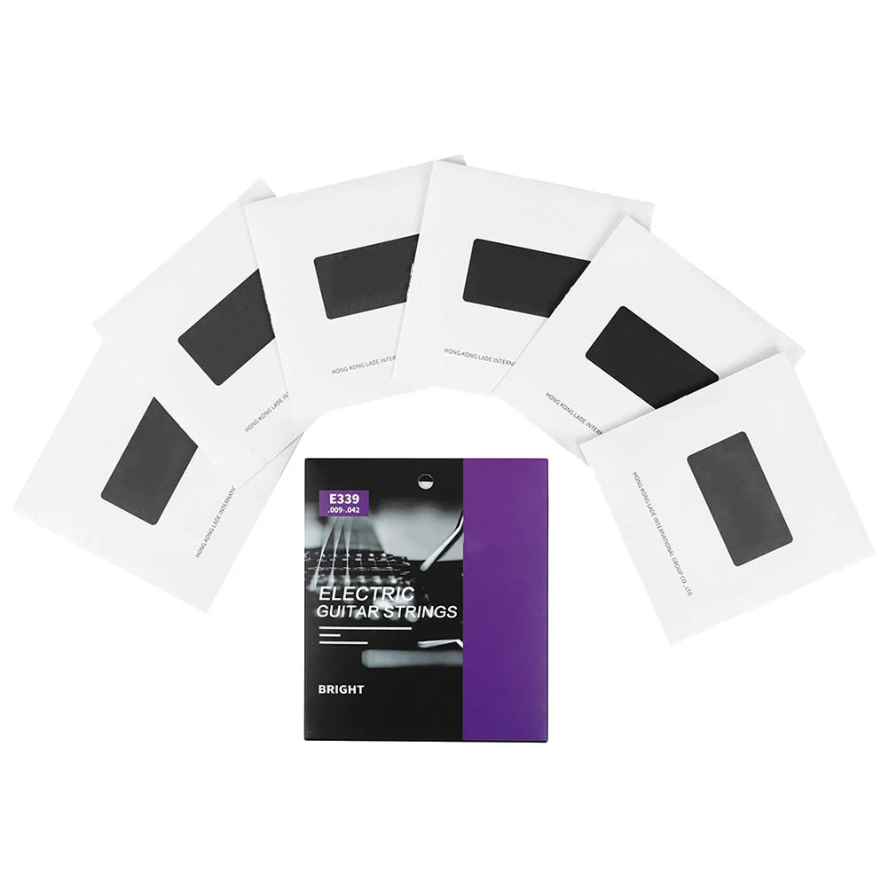 

6Pcs Coated Electric Guitar Strings Durable Nickel Steel Clear Tone Replacement for Rock Jazz Blues Music Violin Tail String