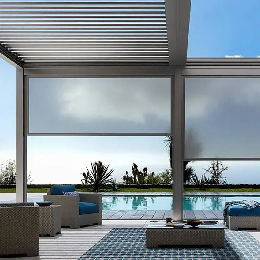 

Windproof Outdoor Blinds Waterproof Sun Shades. Patio Balcony Privacy Protection. UV Block. Weather Resistant