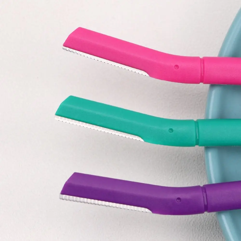 Rasoio per sopracciglia portatile con manico dritto macro Rasoio per sopracciglia multifunzione antiscivolo Strumenti per trucco multiuso durevoli Ragazza