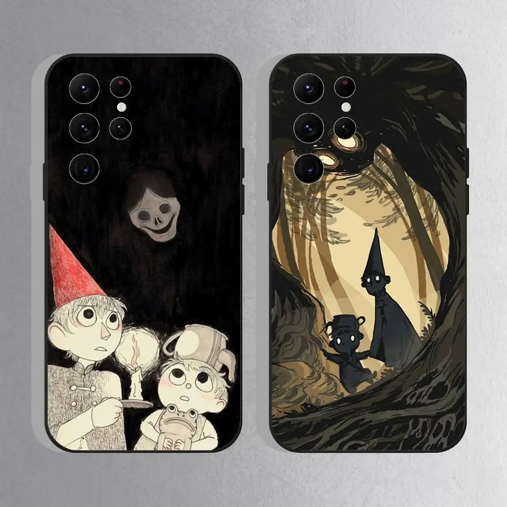 

Cartton O-Over The Garden Wall Phone Case For Samsung S25,S24 Ultra,S20,S30 plus,S22 Plus,S23,Ultra 5G Silicone Black Shell