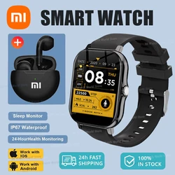 Reloj inteligente Xiaomi Original para hombres y mujeres, regalo para pantalla completamente táctil, relojes deportivos para Fitness, reloj inteligente Digital con llamada BT