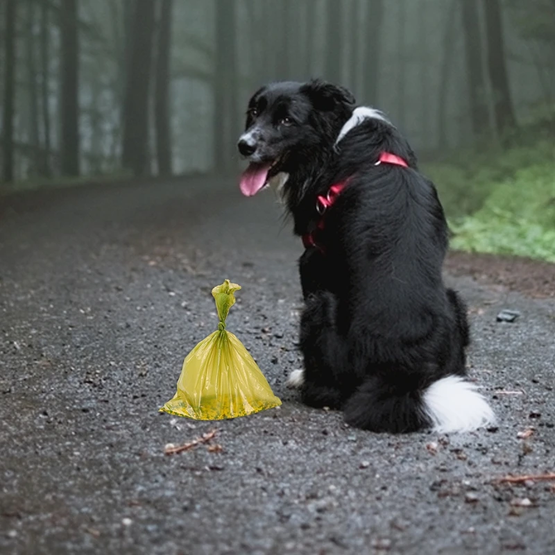 300pcs Green Biodegradable Dog Poop Bags Zero Waste Pet Garbage Bag Cat Waste Bag Trash Bags Cleaning Up Bags