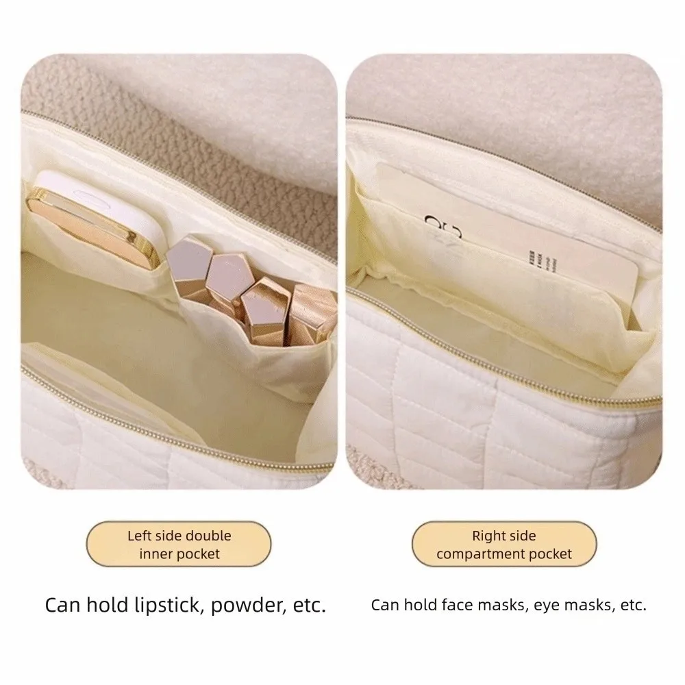 سعة كبيرة حقيبة تخزين مستحضرات التجميل متعددة الوظائف بلون المرأة حقيبة مستحضرات تجميل الغبار سستة أشتات المنظم حمام غسل #2