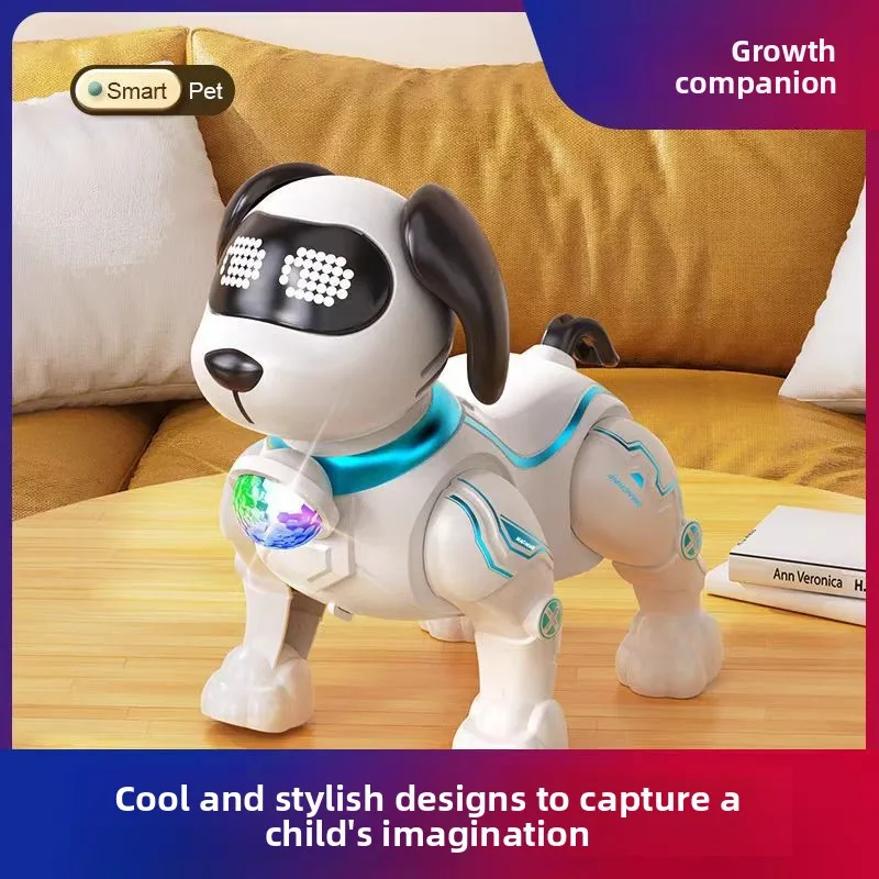 Cross-border Explosions Traction Walking Dog Simulation Puppy with Light Toys