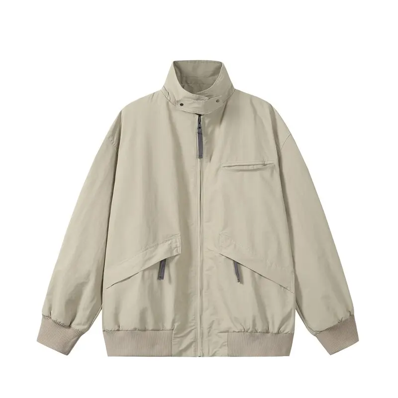 Autumn Cleanfit korean Fashion Bomber Jacket Men Streetwear Vintage Loose Casual Cargo Jackets Women Spring Coat