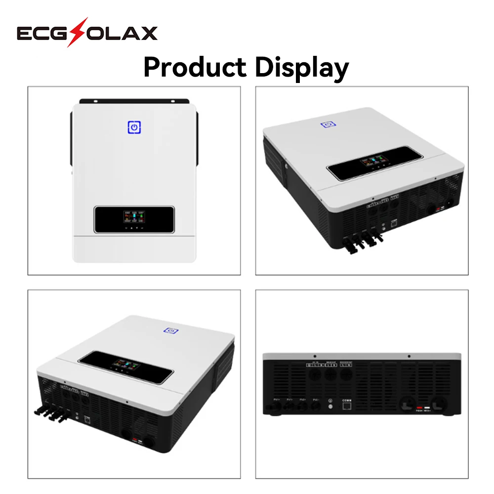 ECGSOLAX 10.2KW Solar Hybrid Inverter 48Vdc 230Vac With Max Charging 180A 160A Inverter Charger Solar Inverter Max PV 500VDC