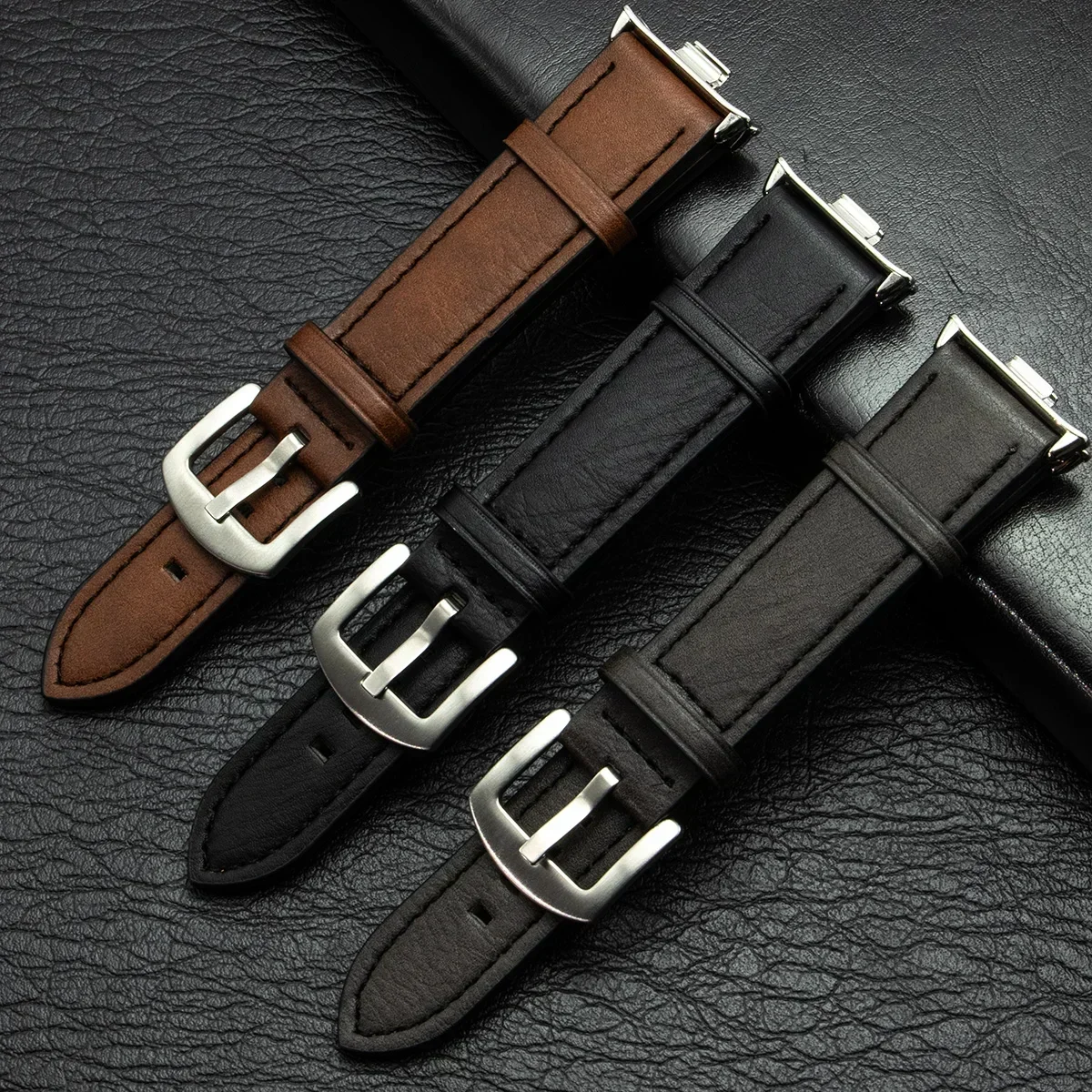 HOT Leather Bracelet for Redmi watch 6 5 4 Wrist Strap for Xiaomi Mi band 9/8pro watchband Smart watch Sports Strap Accessoeies