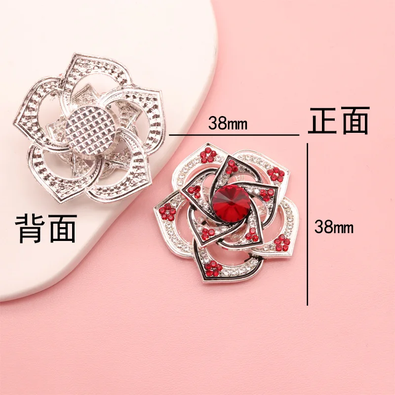 Angeman Rotating Rose Alloy Rose lucky luck 20PCS DIY Jewelry Accessories Beaded Hair Clips Phone Case Materials