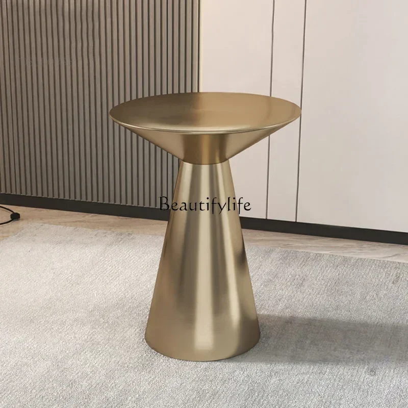 LXNordic الفولاذ المقاوم للصدأ طاولات القهوة لغرفة المعيشة الإيطالية الحد الأدنى ضوء الفاخرة أريكة طاولات جانبية الإبداعية طاولات الزاوية المستديرة